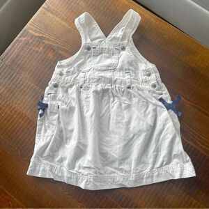 Overalls dress 3/6 months white Jacadi